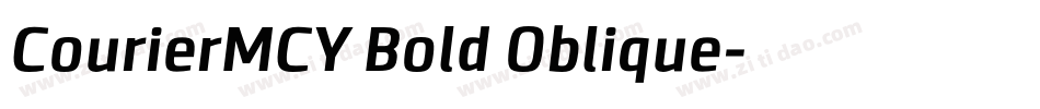 CourierMCY Bold Oblique字体转换